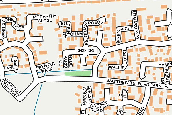 DN33 3RU map - OS OpenMap – Local (Ordnance Survey)