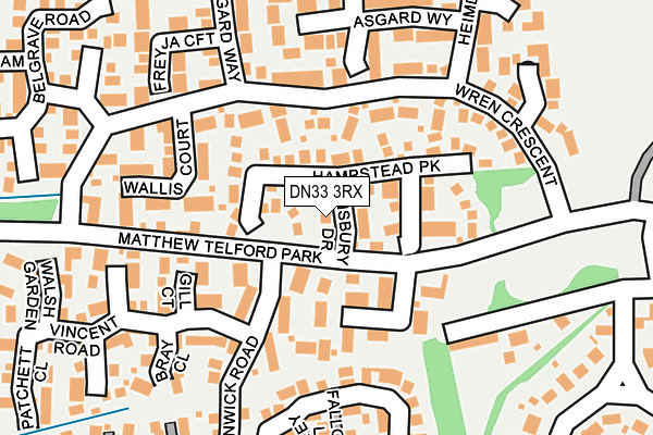 DN33 3RX map - OS OpenMap – Local (Ordnance Survey)
