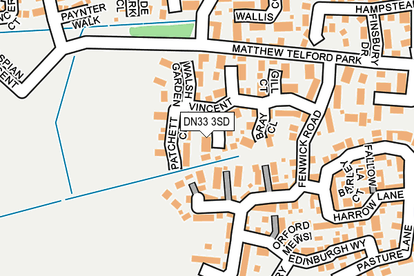 DN33 3SD map - OS OpenMap – Local (Ordnance Survey)