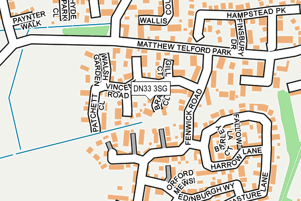 DN33 3SG map - OS OpenMap – Local (Ordnance Survey)