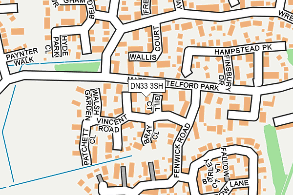 DN33 3SH map - OS OpenMap – Local (Ordnance Survey)