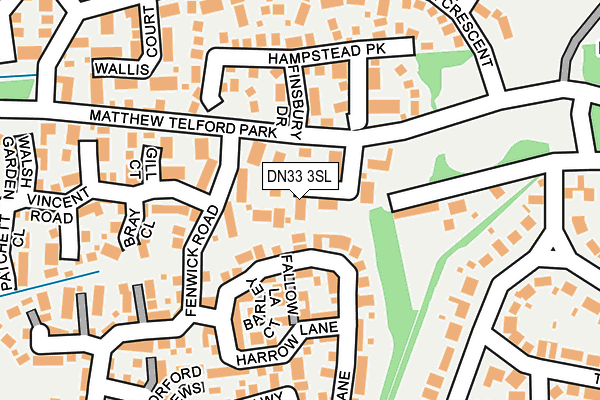 DN33 3SL map - OS OpenMap – Local (Ordnance Survey)