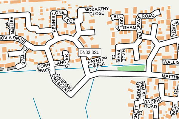 DN33 3SU map - OS OpenMap – Local (Ordnance Survey)