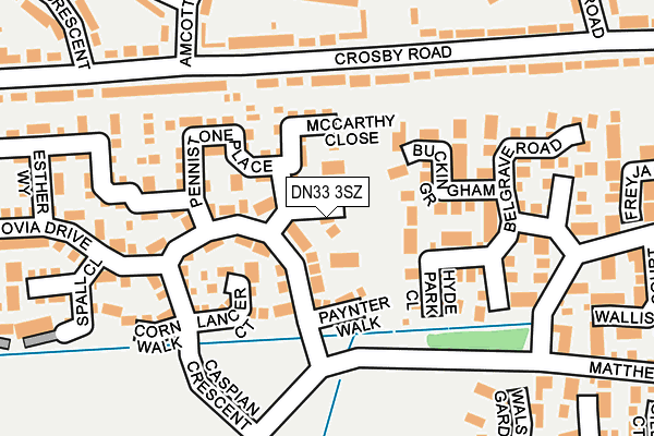 DN33 3SZ map - OS OpenMap – Local (Ordnance Survey)