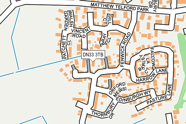 DN33 3TB map - OS OpenMap – Local (Ordnance Survey)