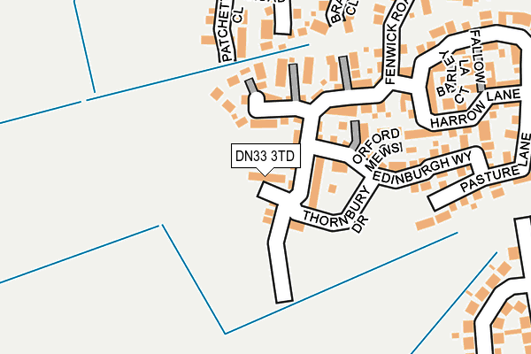 DN33 3TD map - OS OpenMap – Local (Ordnance Survey)