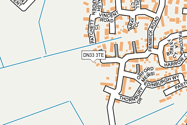 DN33 3TE map - OS OpenMap – Local (Ordnance Survey)
