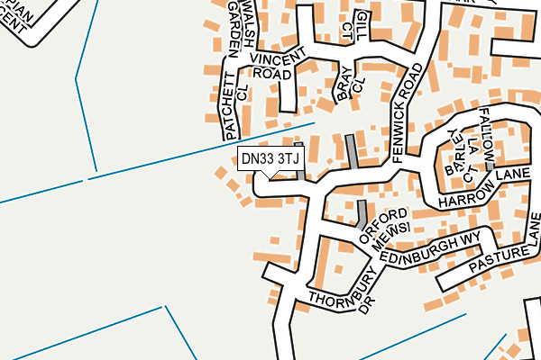 DN33 3TJ map - OS OpenMap – Local (Ordnance Survey)