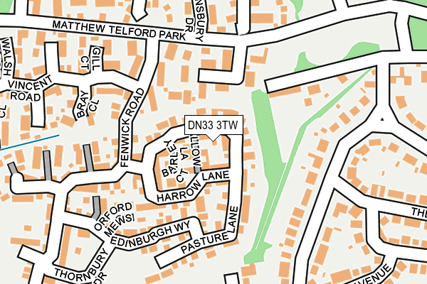 DN33 3TW map - OS OpenMap – Local (Ordnance Survey)