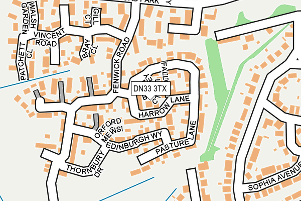 DN33 3TX map - OS OpenMap – Local (Ordnance Survey)