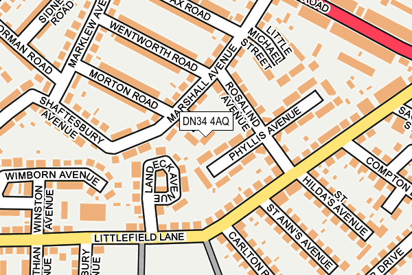 DN34 4AQ map - OS OpenMap – Local (Ordnance Survey)