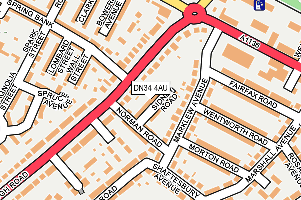 DN34 4AU map - OS OpenMap – Local (Ordnance Survey)