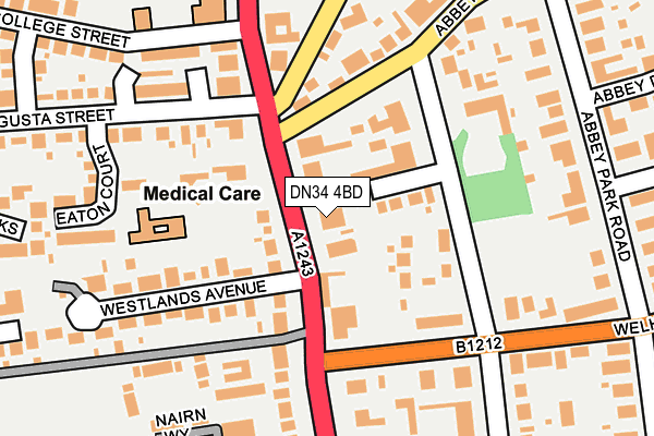 DN34 4BD map - OS OpenMap – Local (Ordnance Survey)
