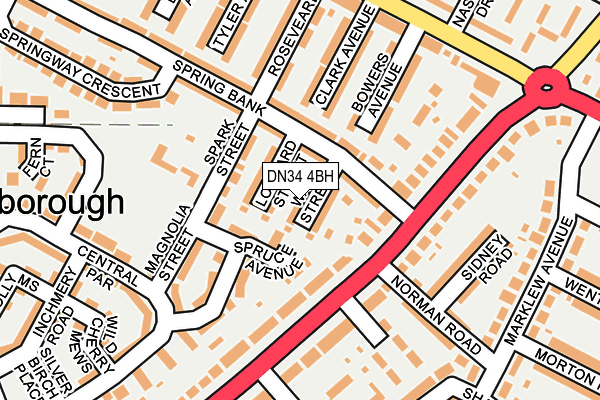 DN34 4BH map - OS OpenMap – Local (Ordnance Survey)