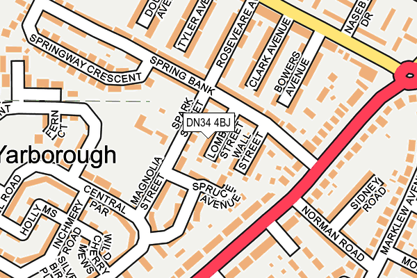 DN34 4BJ map - OS OpenMap – Local (Ordnance Survey)