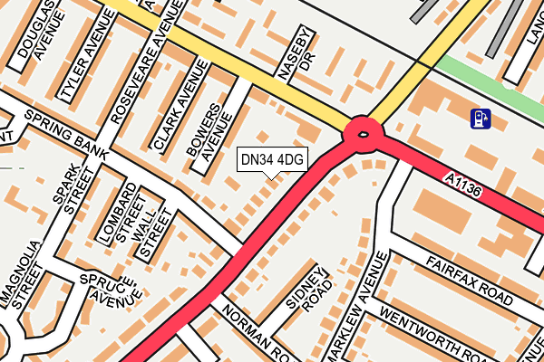 DN34 4DG map - OS OpenMap – Local (Ordnance Survey)