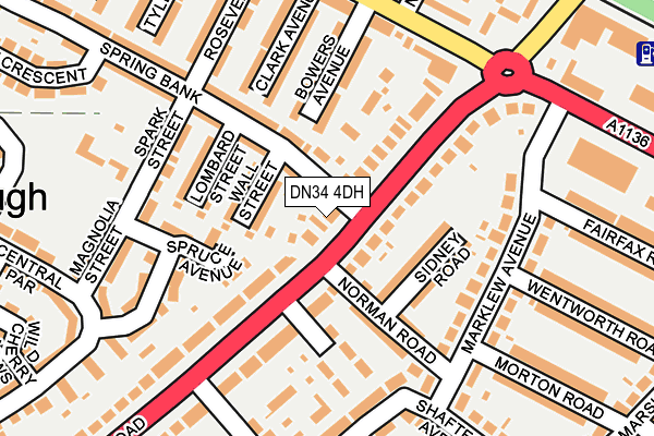 DN34 4DH map - OS OpenMap – Local (Ordnance Survey)