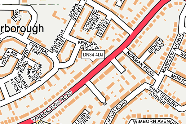 DN34 4DJ map - OS OpenMap – Local (Ordnance Survey)
