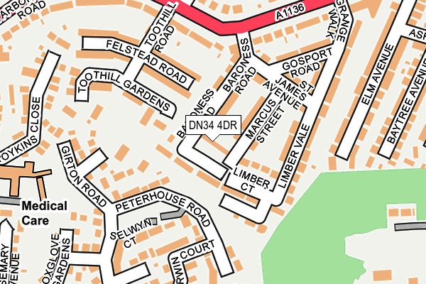 DN34 4DR map - OS OpenMap – Local (Ordnance Survey)