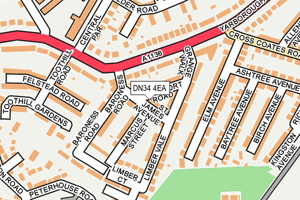 DN34 4EA map - OS OpenMap – Local (Ordnance Survey)