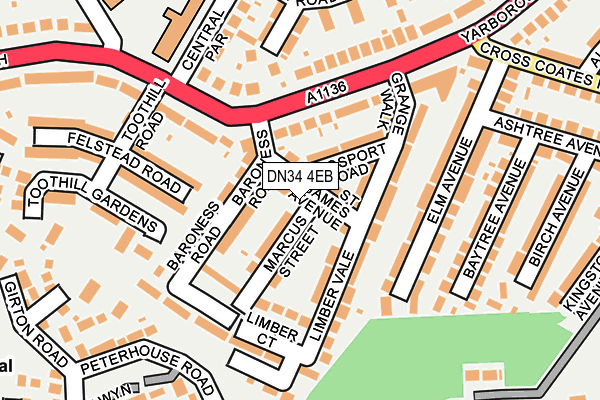 DN34 4EB map - OS OpenMap – Local (Ordnance Survey)