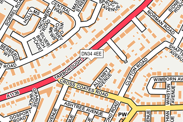 DN34 4EE map - OS OpenMap – Local (Ordnance Survey)