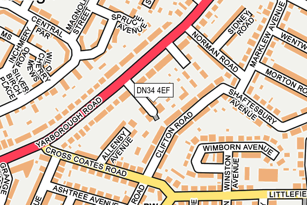 DN34 4EF map - OS OpenMap – Local (Ordnance Survey)