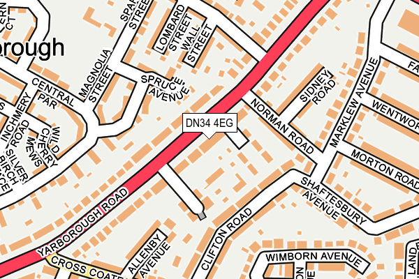 DN34 4EG map - OS OpenMap – Local (Ordnance Survey)