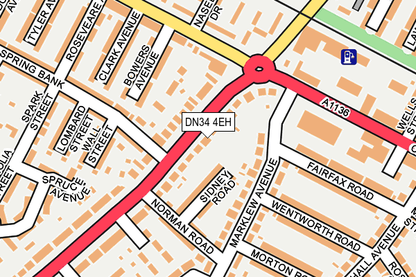 DN34 4EH map - OS OpenMap – Local (Ordnance Survey)