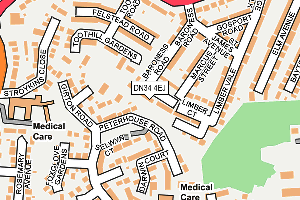DN34 4EJ map - OS OpenMap – Local (Ordnance Survey)