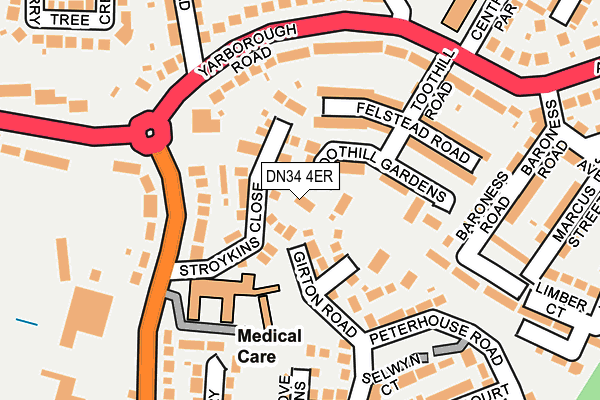 DN34 4ER map - OS OpenMap – Local (Ordnance Survey)