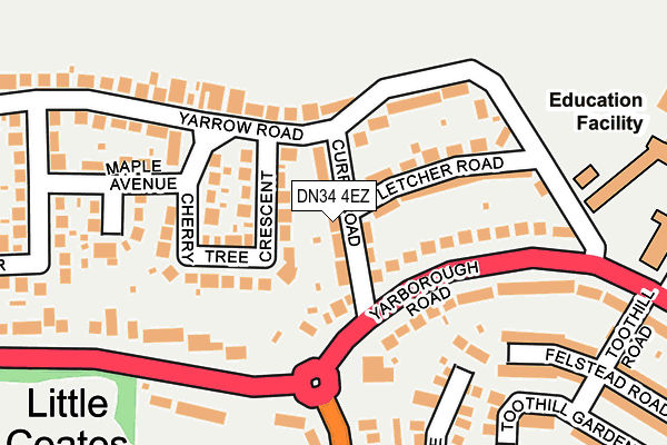 DN34 4EZ map - OS OpenMap – Local (Ordnance Survey)