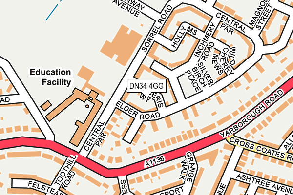 DN34 4GG map - OS OpenMap – Local (Ordnance Survey)