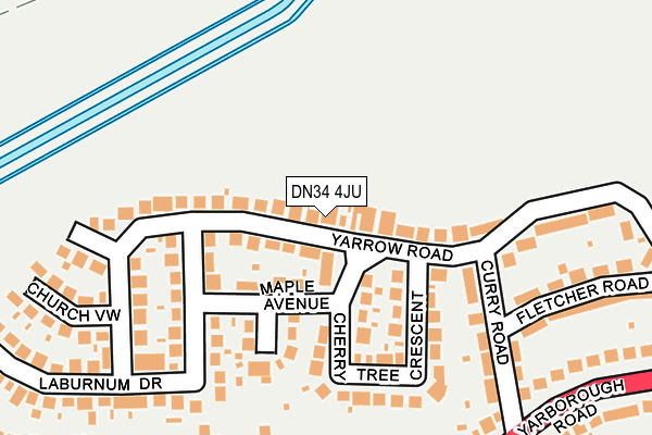 DN34 4JU map - OS OpenMap – Local (Ordnance Survey)