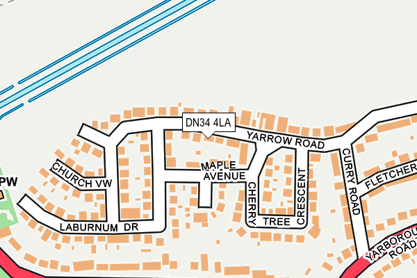 DN34 4LA map - OS OpenMap – Local (Ordnance Survey)