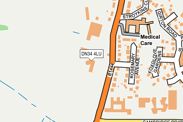 DN34 4LU map - OS OpenMap – Local (Ordnance Survey)