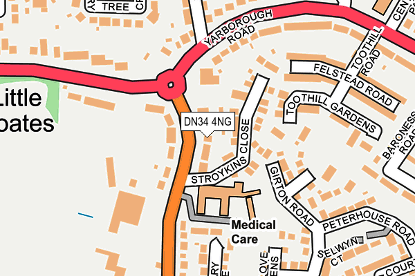 DN34 4NG map - OS OpenMap – Local (Ordnance Survey)