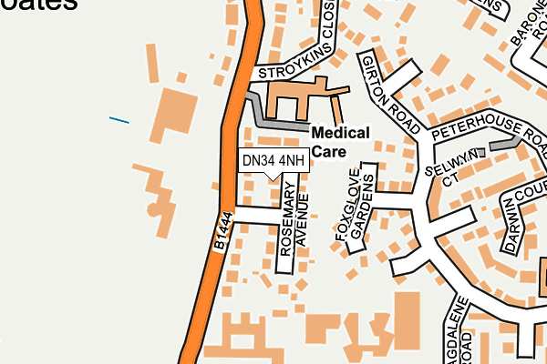 DN34 4NH map - OS OpenMap – Local (Ordnance Survey)