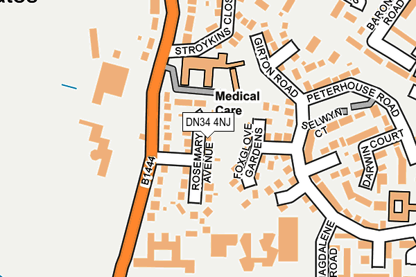 DN34 4NJ map - OS OpenMap – Local (Ordnance Survey)