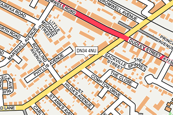 DN34 4NU map - OS OpenMap – Local (Ordnance Survey)