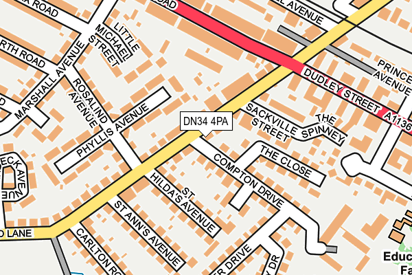 DN34 4PA map - OS OpenMap – Local (Ordnance Survey)