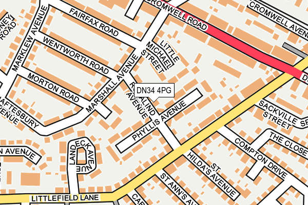 DN34 4PG map - OS OpenMap – Local (Ordnance Survey)