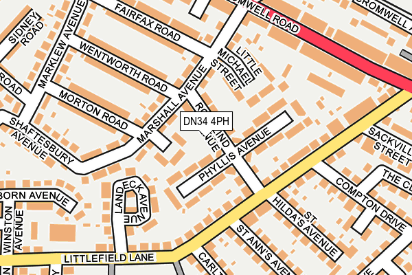 DN34 4PH map - OS OpenMap – Local (Ordnance Survey)