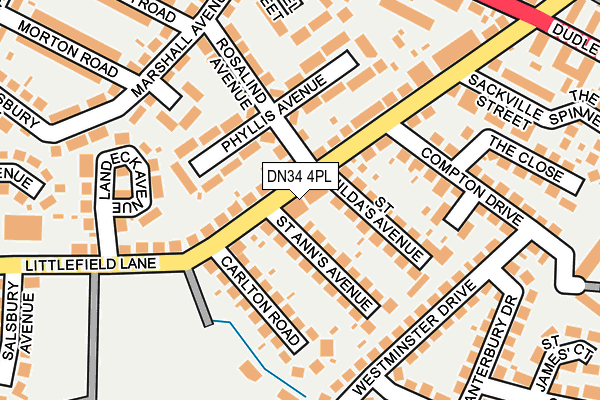 DN34 4PL map - OS OpenMap – Local (Ordnance Survey)