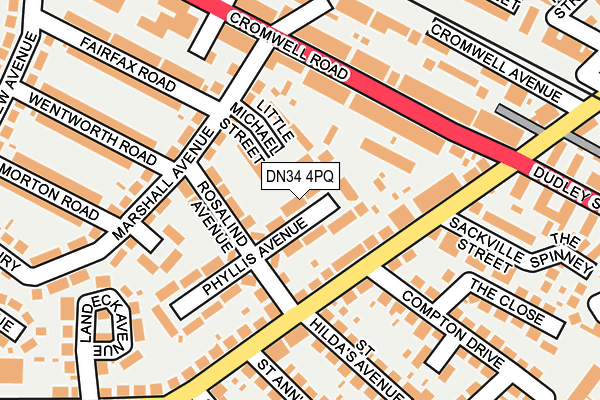 DN34 4PQ map - OS OpenMap – Local (Ordnance Survey)