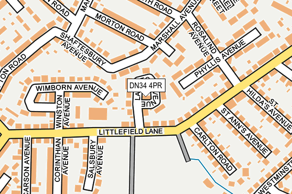 DN34 4PR map - OS OpenMap – Local (Ordnance Survey)