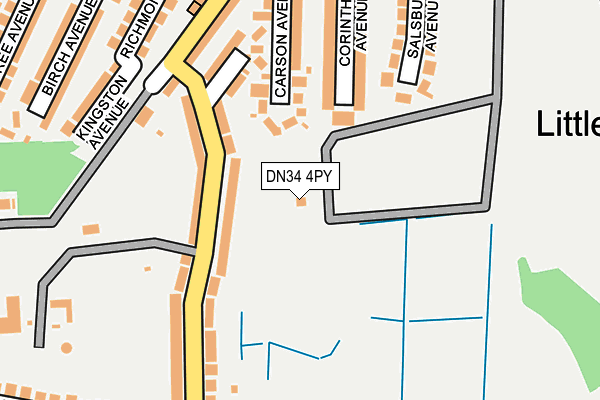 DN34 4PY map - OS OpenMap – Local (Ordnance Survey)