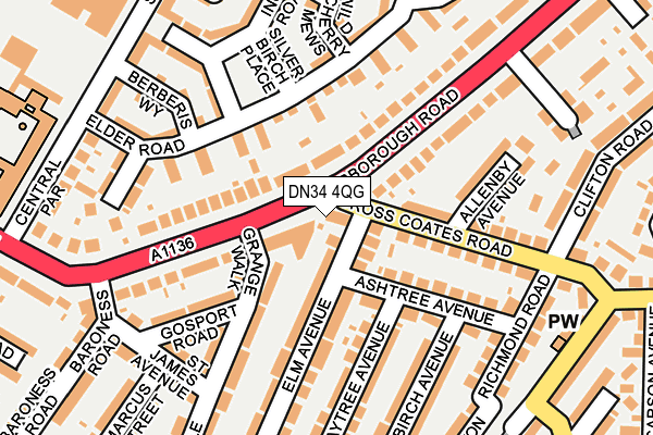 DN34 4QG map - OS OpenMap – Local (Ordnance Survey)