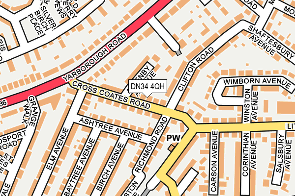 DN34 4QH map - OS OpenMap – Local (Ordnance Survey)