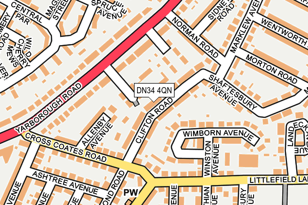 DN34 4QN map - OS OpenMap – Local (Ordnance Survey)